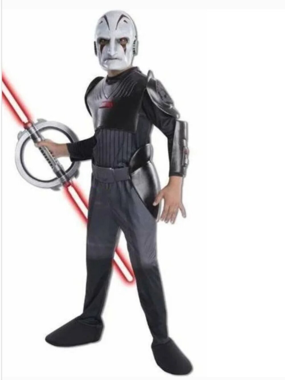 Star Wars Rebels Inquisitor Halloween Costume 8/10 Jumpsuit, Belt & Mask Boys